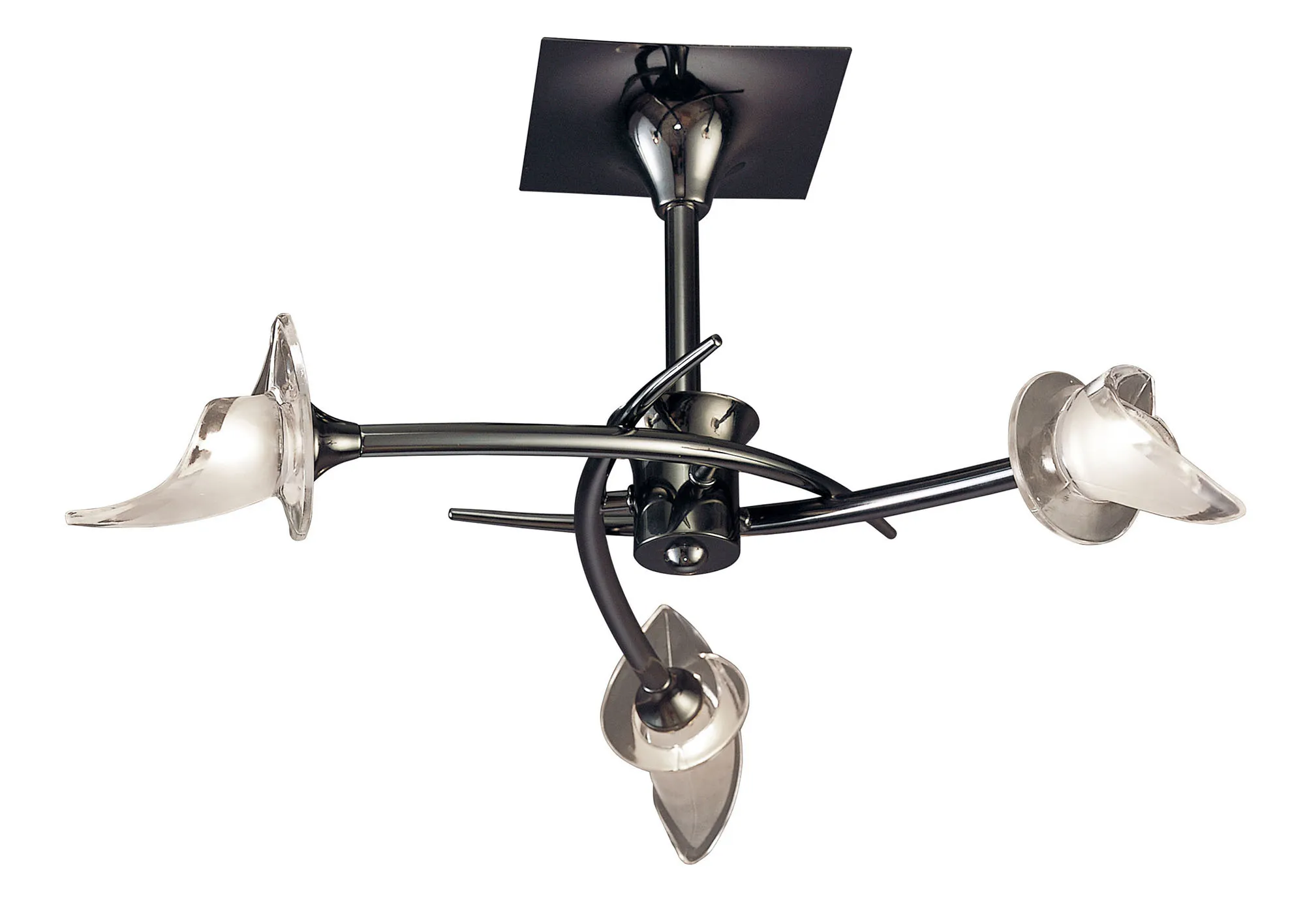 Flavia Black Chrome Ceiling Lights Mantra Semi Flush Fittings